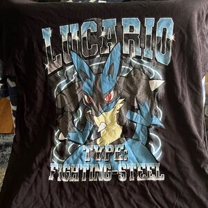 Pokémon Lucario Black Kids Short Sleeve Tee